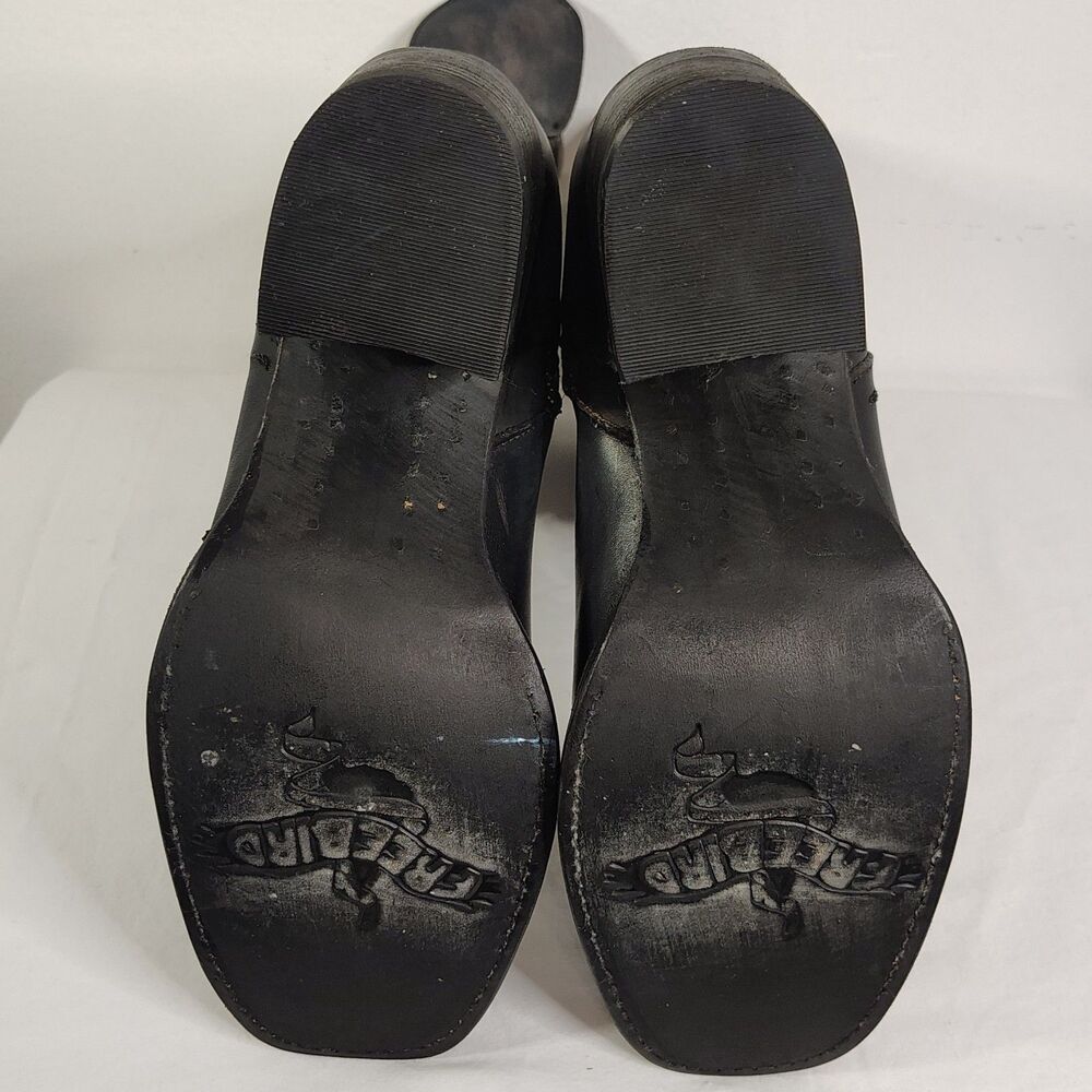 New! FREEBIRD "Dart" Black Leather Lace-Up Boots Size 8 Side Zip Distressed NIB - Picture 8 of 12